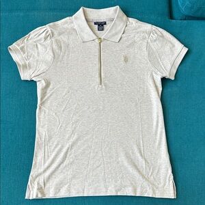 US Polo Assn Women's cream Polo Tee